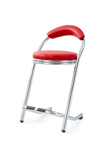 Chaise de bar en cuir rouge à prix bon marché avec cadre en métal pour la maison bar hôtel salle à manger utilisation en plein air sous-sol