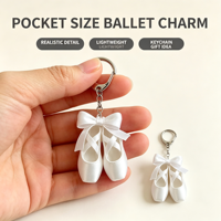 Porte-clés pendentif nœud de ballerine imprimé en 3D en PLA écologique transfrontalier, breloque de sac haut de gamme style Instagram, article cadeau