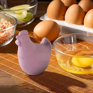 Séparateur d'œufs en silicone blanc, outil de séparation du jaune d'œuf, filtre alimentaire, gadgets pour cuisine, pâtisserie, restaurant - Product Image 3
