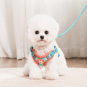 Chaleco transpirable para caminar en el pecho y la espalda de Pomerania para perros pequeños con cadena de cuerda de tracción para perros, estilo Simple para caminar gatos - Product Image 4