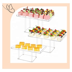 Rõ ràng Acrylic bánh là viết tắt của tiệc cưới sinh nhật tái sử dụng cupcake chủ hiển thị Acrylic tráng miệng đứng - Product Image 6