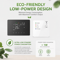 Thermostat de chauffage au sol intelligent programmable hebdomadaire avec récepteur RF sans fil WIFI