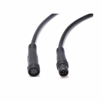 Connecteur d'aviation M8 personnalisé 4K/60HZ, câble PVC étanche IP65 à double blindage, faisceau de câbles LS 2 broches pour moniteur de caméra de voiture