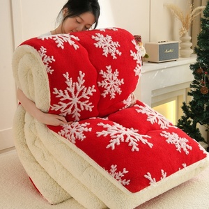 Edredones Acogedores Rojos para Regalos Festivos y Decoraciones de Boda, Tejidos Jacquard, Franela, Sherpa, Poliéster Transpirable, para el <span class=keywords><strong>Hogar</strong></span> - Product Image 1