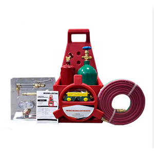 Kit de soldadura y corte portátil Oxy Ace con regulador, tanque y manguera para trabajos en metal - Product Image 1