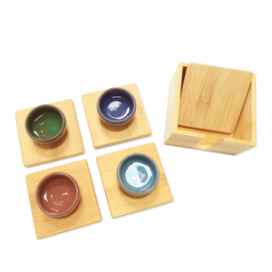 <span class=keywords><strong>Set</strong></span> di stoviglie riutilizzabili personalizzate in bianco di 4/5/6 <span class=keywords><strong>tovagliette</strong></span> di bambù quadrate <span class=keywords><strong>tovagliette</strong></span> in legno <span class=keywords><strong>Set</strong></span> sottobicchieri - Product Image 4