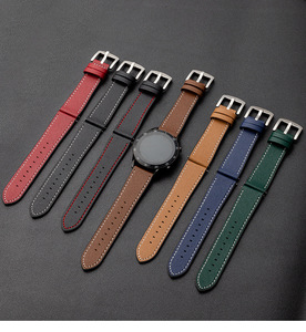 Convient pour <span class=keywords><strong>Apple</strong></span> Watch Strap Bracelet en cuir de silicone <span class=keywords><strong>Watch8</strong></span>/7 pour Huawei/Samsung 22mm Bracelet de montre en silicone de remplacement - Product Image 2