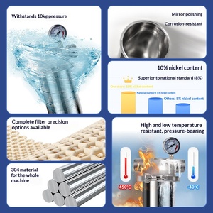 Filtro Acqua ad Alta Pressione Lvyuan in Acciaio Inox <span class=keywords><strong>304</strong></span>, Alloggiamento 5"/10"/20", <span class=keywords><strong>Cartuccia</strong></span> PP Ecologica, Certificato GS/CE/ISO - Product Image 4
