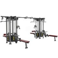 Entraîneur multifonctionnel à 8 stations pour exercices de traction et de rangée, équipement de musculation professionnel, machine de musculation complète