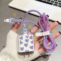 Protecteur de tête de chargeur de protection de coeur d'amour mignon pour IPhone 18/20W housse de câble Protectores De Cargador Celular