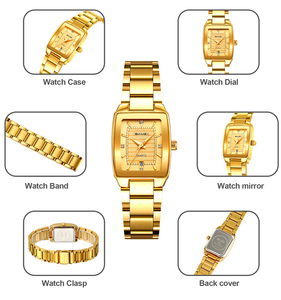 Nuevo Reloj Rectangular de Aleación de Zinc con Cristal de Cuarzo, Función de Fecha, Correa y Hebilla de Acero Inoxidable, Diseño Elegante y Ligero - Product Image 4