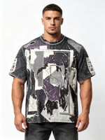 T-shirts personnalisés pour hommes en coton ring-spun, à manches courtes, couleur unie, avec logo imprimé, vente en gros