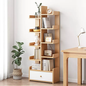 Estantería de Madera <span class=keywords><strong>Estrecha</strong></span> de Estilo Moderno, Muebles Sencillos para el Hogar, Librería Color Roble para Sala de Estar - Product Image 5