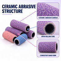 Bandes abrasives en céramique YAQIN mini, 100 pièces, grains 80, 120, 180, 240, avec boîte de rangement, emballage personnalisé OEM avec étiquette couleur