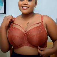 Soutien-Gorge Sexy Grande Taille à Imprimé Léopard Africain avec Détails en Corde, En Stock