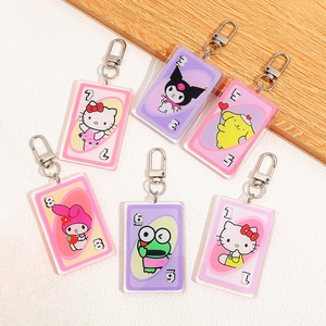 Custom Cute New Cartoon Character Melotti Kulomi Creative Acrylic UV Printed PVC Plastic <b>Keychain</b> Bag Hanging Pendant Wholesale - Product Image 1