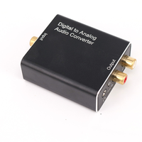 Convertidor de Audio Digital a Analógico 3.5, Coaxial, de Fibra Óptica a Analógico, Decodificador Spdif a Lotus, Carcasa de Aleación de Aluminio, Negro