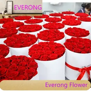 EVERONG-SY0111 Großhandel geschenkbox für konservierte rose rot rose frisch Forever Love lang anhaltend Rose Geschenk für Valentinstag