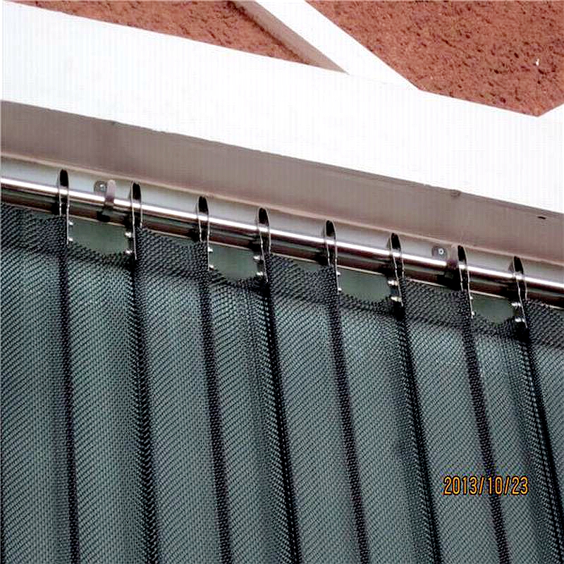 Cortinas tejidas de acero inoxidable