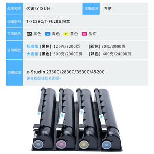 Cartucho de Tóner E-Studio T-FC28C Tamaño Estándar Compatible con Impresora Láser a Color - Product Image 3