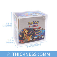 Boîte de présentation en acrylique pour cartes à collectionner TCG – Vitrine de rangement de bureau pour jeux de cartes