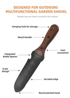 Couteau de jardinage multifonction japonais en acier inoxydable Hori Hori, outil de désherbage et de creusement, couteau de poche assisté avec manche en bois
