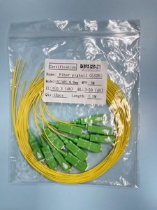Conector SC UPC de Alto Rendimiento con Pigtail Blanco, Accesorios FTTH LSZH, Pigtail de Fibra Óptica de 12 Fibras de un Solo Núcleo - Product Image 6