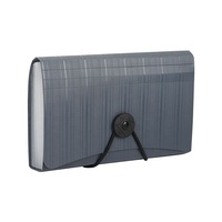 AFFISURE Extensible Portable Dossier 13 Corde de Poche Accordéon Fichier Organisateur A6 En Plastique pour Cartes, Coupons, Réception