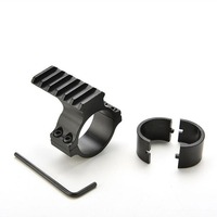 Accessoire de lampe torche tactique, fixation rapide 30 mm en alliage d'aluminium, 6 emplacements pour anneaux de montage de lunette, pour accessoires de chasse