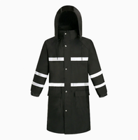 Veste coupe-vent réfléchissante imperméable élégante et longue, jaune fluorescent, vert, noir, orange ; Cape de pluie une pièce pour adulte, pour l'extérieur