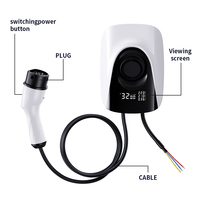 Station de charge de voiture électrique 7kw AC/DC 5m câble Type1/Type2 accessoires CRV C30 IP55 Protection nouveaux véhicules d'occasion