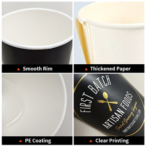 Gobelets à café en papier biodégradable compostable en bagasse de canne à sucre avec couvercles, logo personnalisé, marque, 8 oz, 10 oz, 12 oz, 16 oz, 22 oz - Product Image 3