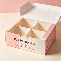 Boîte à pâtisserie XJY, emballage pour cupcakes, boîtes à biscuits, boîte cadeau en papier pour produits de boulangerie, boîte à dessert, boîte à bonbons, boîte en carton pliable avec séparateurs