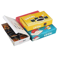Boîte à Repas Bento Sushi Jetable en Carton Personnalisable avec Compartiments pour la Vente en Gros et à Emporter