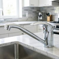 Robinet de cuisine au design classique moderne, corps en alliage de zinc, noyau en céramique, poignée unique, adapté aux hôtels, appartements et villas.