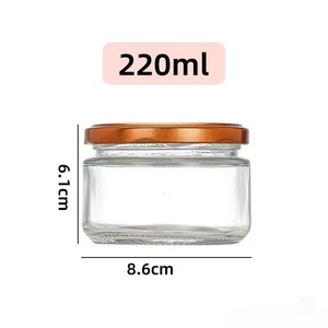 100ml 180ml 220ml 280ml 500ml rộng miệng phẳng lọ thủy tinh kim loại có nắp đậy rỗng đóng hộp cho thực phẩm mứt trái cây mật ong thực tế cho salad - Product Image 4