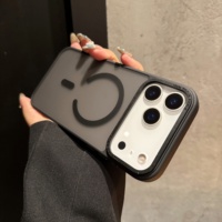 Coque magnétique pour iPhone 17 16 15 14 13 12 11 Plus Air Pro Max 16E Protect antichoc Luxury Armor Matte Metal Lens Cover