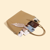 Nouveau Sac à Main en Cuir PU pour Femmes, Sac Fourre-Tout Simple et Élégant, Sac à Main Pratique en Soie de Créateur, Vente en Gros