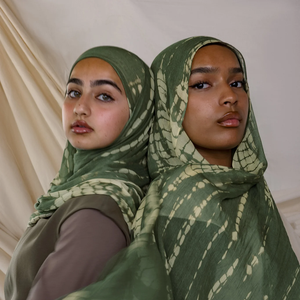 Hijab musulmán de modal con estampado floral listo para usar de 2 piezas, bufanda de viscosa suave, pañuelo para la cabeza, turbante, diseño con estampado de agua - Product Image 5