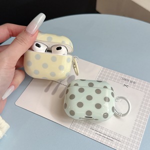 Étui de protection pour Apple <span class=keywords><strong>Airpods</strong></span> 4ème génération, motif créatif rose et vert à pois, compatible Pro 2/3ème génération, pour femmes - Product Image 2