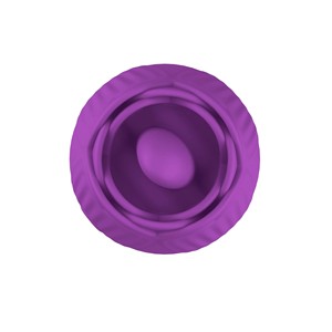 Vibrador sexual de silicona morado con forma de pétalo de flor para masaje clitoriano, doble lengua, tipo rosa, para mujer, venta al por mayor. - Product Image 2