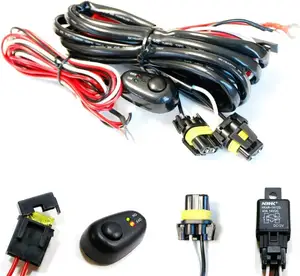 9005 9006 H10 Relay Wire Harness Kit dengan Lampu LED ON/Off Switch untuk Lampu Kabut Lampu Mengemudi Xenon Headlight LED Lampu Kerja