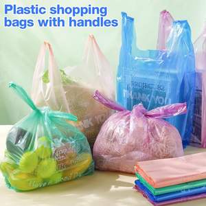 ถุงเสื้อยืดย่อยสลายได้พร้อมหูหิ้ว วัสดุ PE ปรับแต่งได้ สำหรับใช้จำนวนมาก ธุรกิจขนาดเล็ก ร้านค้าปลีก ซูเปอร์มาร์เก็ต ตลาดอาหารแบบนำกลับบ้าน - Product Image 5