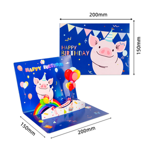 3D Pop up Tarjeta <span class=keywords><strong>de</strong></span> <span class=keywords><strong>Cumpleaños</strong></span> Musical Animal Tema Personalizado <span class=keywords><strong>de</strong></span> Lujo Hecho a Mano Blancanieves Papel Ecológico para Niños Adultos Sobre - Product Image 5