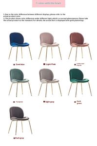 Muebles <span class=keywords><strong>para</strong></span> el hogar modernos <span class=keywords><strong>sillas</strong></span> de comedor de terciopelo con patas doradas <span class=keywords><strong>sillas</strong></span> de sala de estar tapizadas <span class=keywords><strong>para</strong></span> hoteles hechas de metal - Product Image 5