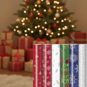Christmas Wrapping Paper 500x70cm Assorted Designs Holiday Gift <b>Wrap</b> - Product Image 3