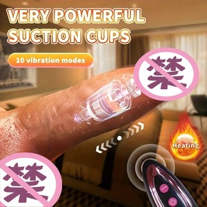 Cross-border Big Ultra-thick Large Simulation Penis Electric Telescopic <b>Vibrator</b> 10 <b>Vibration</b> Modes Heating for Female Wholesale - Product Image 3