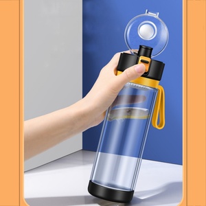 Eco-Friendly Plastic Tritan <b>Kids</b> Water Bottle Leak-Proof Reusable Sports Bottle with One-Click Open 600ml Handgrip - Product Image 6