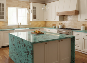 Encimera de Cuarzo Vietnamita Gris Plateado de Gran Formato para Baño y Cocina de Hotel Moderno con Diseño de Modelo 3D - Product Image 4