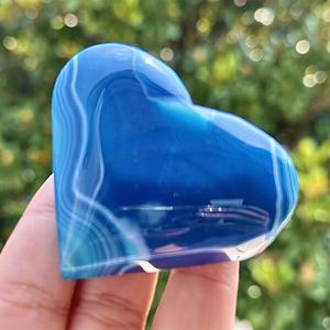 Adornos de Ágata Azul de Alta Calidad al por Mayor, Tallados a Mano, Estilo Bohemio, Tendencia de Moda, Recuerdo DIY, Regalo, Decoración del Hogar - Product Image 3